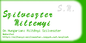 szilveszter miltenyi business card