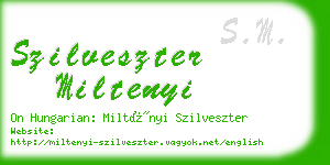 szilveszter miltenyi business card